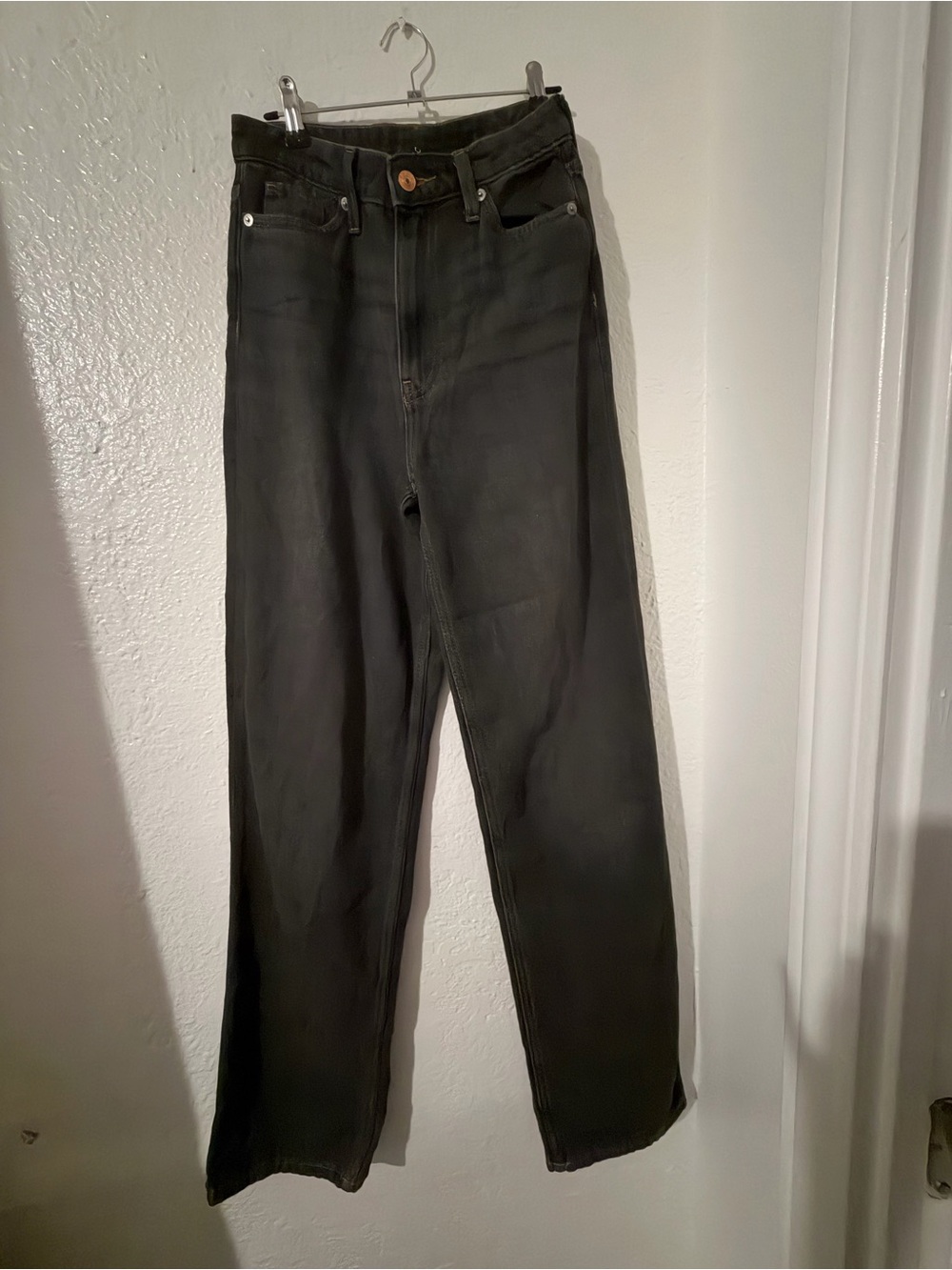 H&M Dark Gray Straight-Leg Jeans